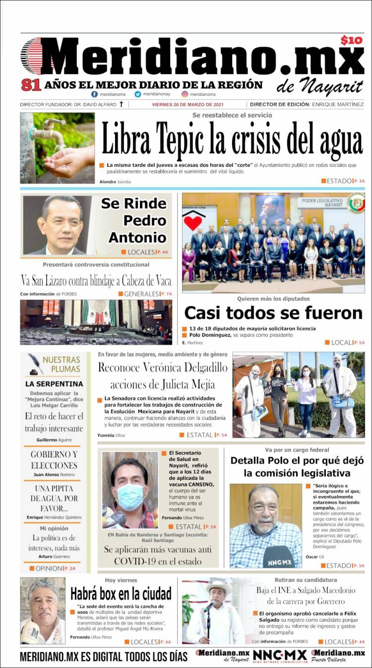 Portada de Meridiano (México)