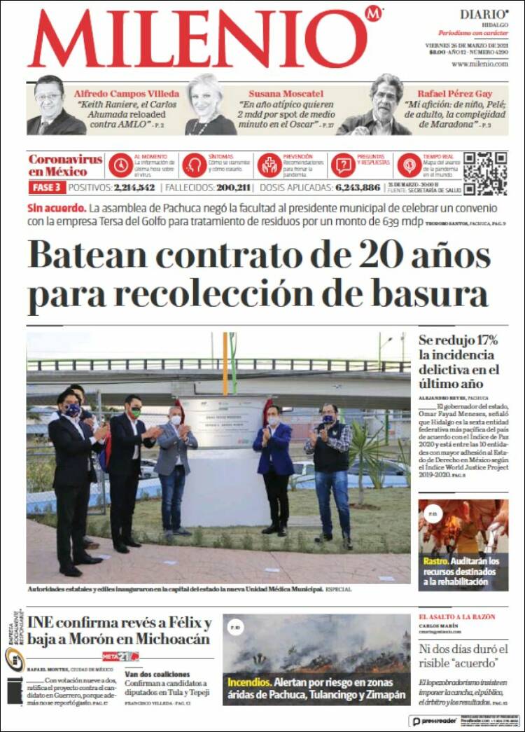 Portada de Milenio de Hidalgo (México)