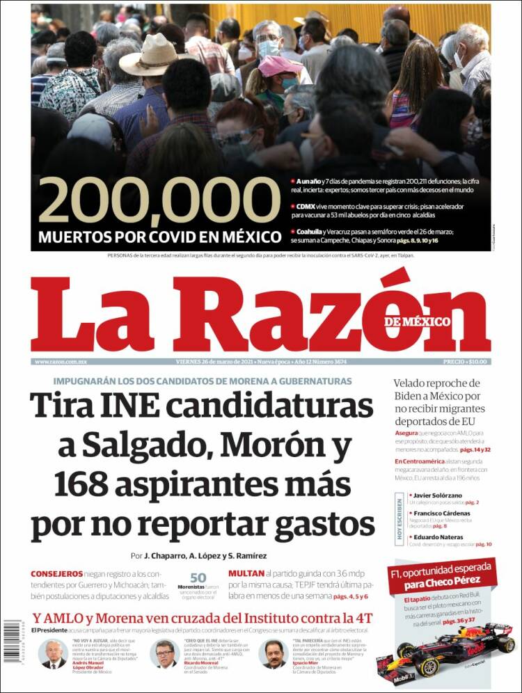 Portada de La Razón (México)