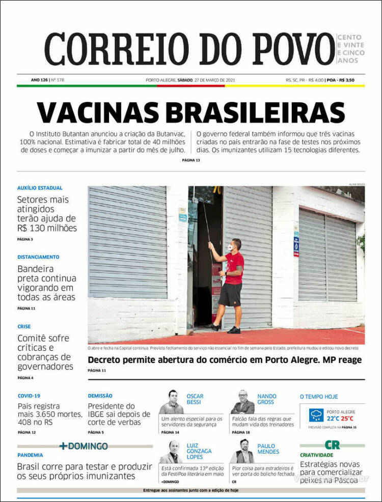 Portada de Correio Do Povo (Brasil)