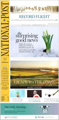 Portada de The National Post (Canada)