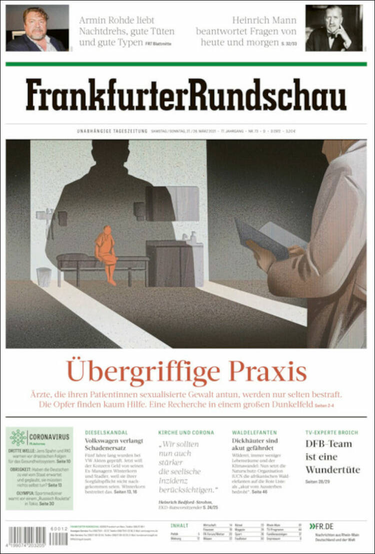 Portada de Frankfurter Rundschau (Alemania)