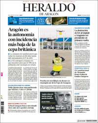 Portada de Heraldo de Aragón (España)