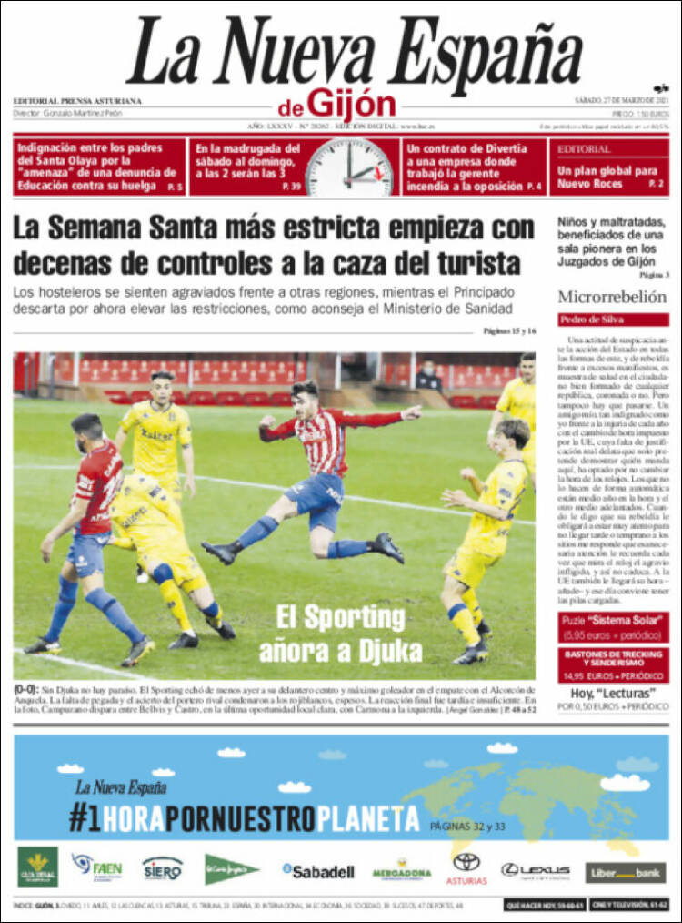 Portada de La Nueva España - Gijón (España)