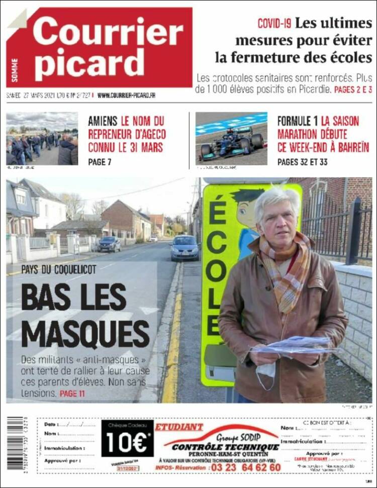 Portada de Courrier Picard (France)