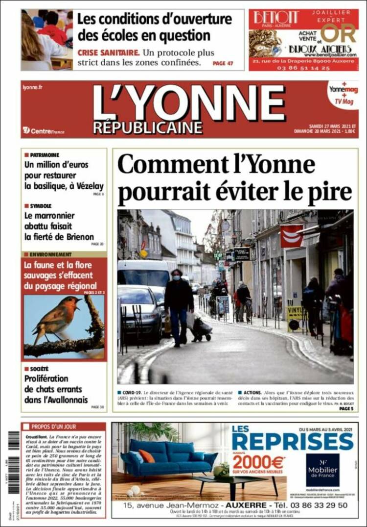 Portada de L'Yonne-Républicaine (France)