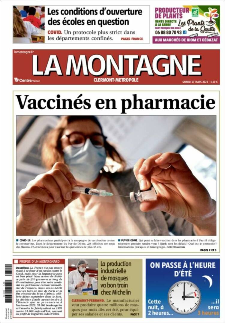 Portada de La Montagne (Francia)