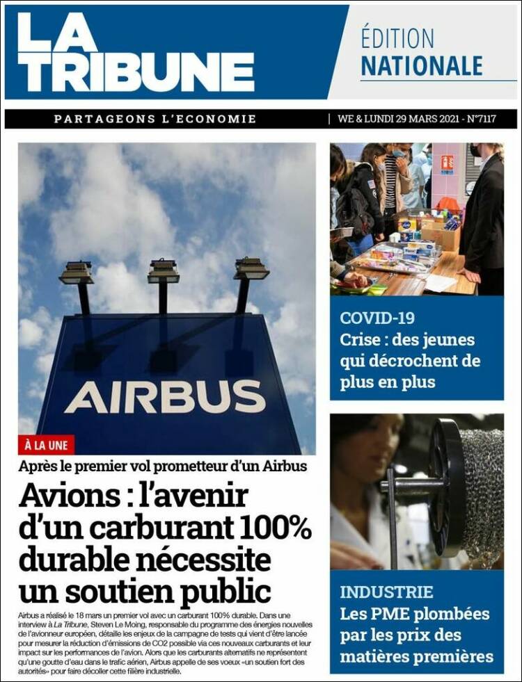 Portada de La Tribune (France)