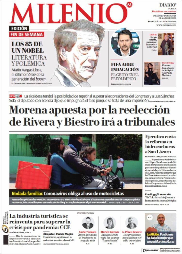 Portada de Milenio de Puebla (M&eacute;xico)