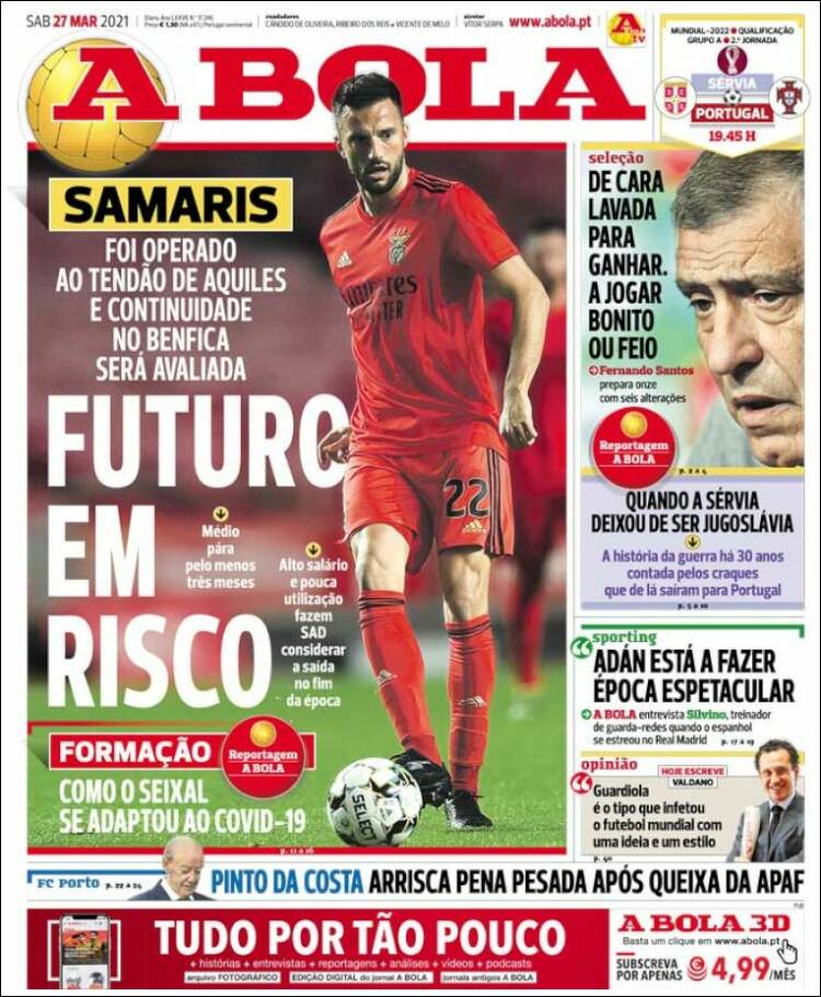Portada de A Bola (Portugal)