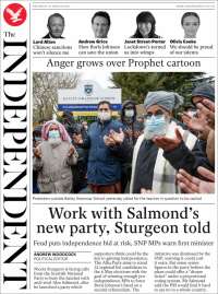 Portada de The Independent (Reino Unido)