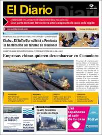 Portada de El Diario de Madryn (Argentina)