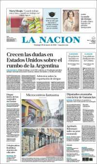 Portada de La Nación (Argentina)