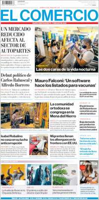 Portada de El Comercio (Ecuador)