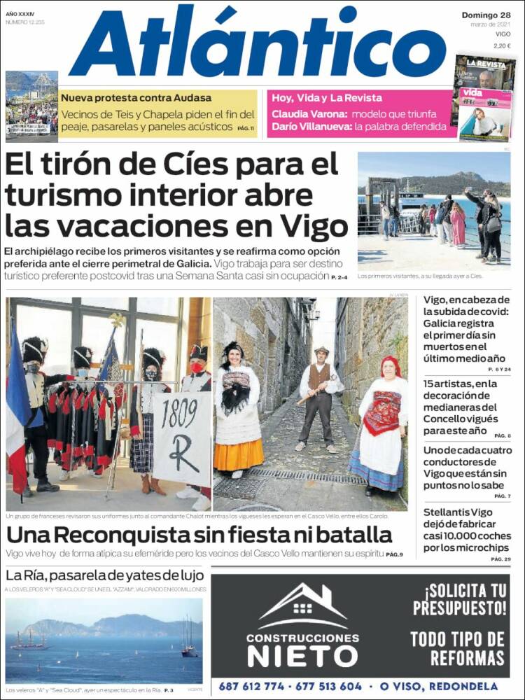 Portada de Atlántico Diario (Spain)