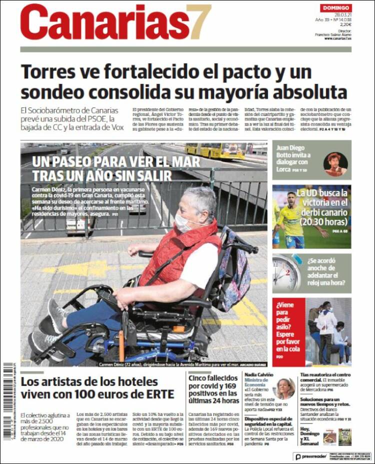 Portada de Canarias 7 (Spain)