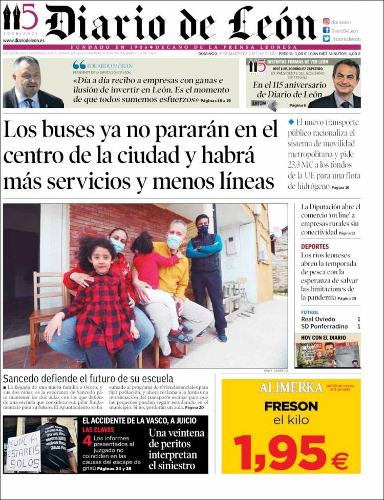 Portada de Diario de León (Spain)