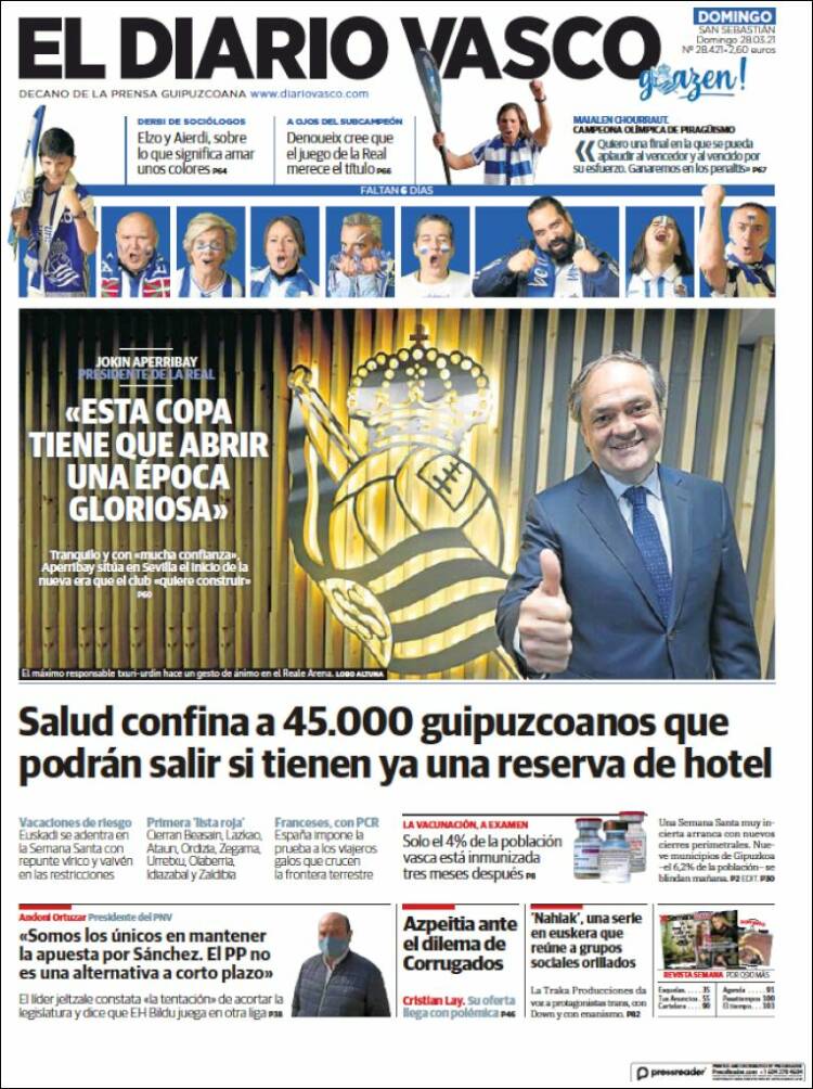 Portada de Diario Vasco (Spain)