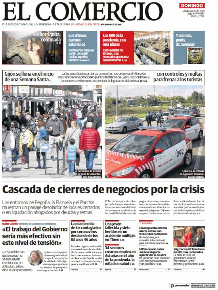 Portada de El Comercio - Gijón (Spain)