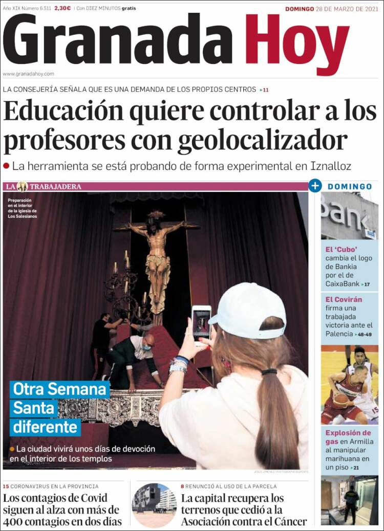 Portada de Granada Hoy (España)