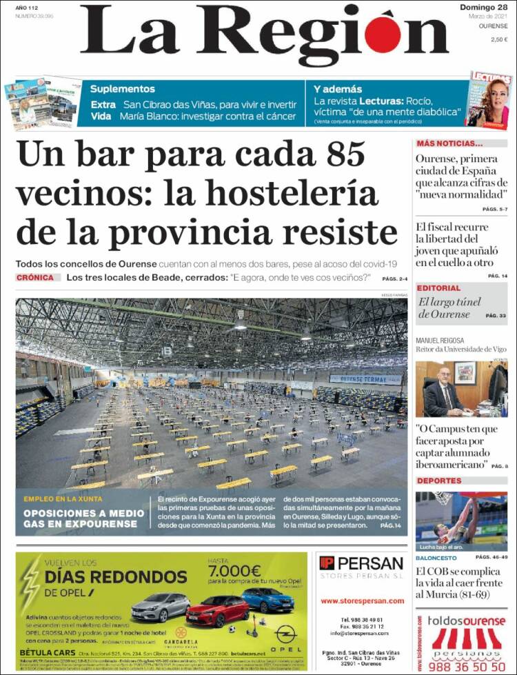 Portada de La Región de Ourense (Spain)