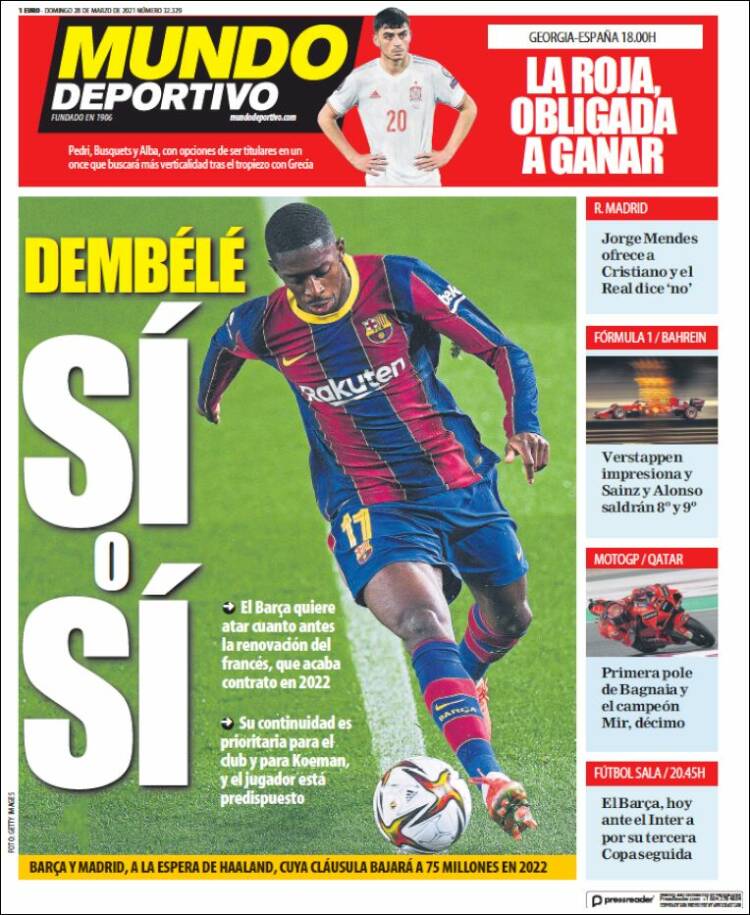 Portada de El Mundo Deportivo (España)