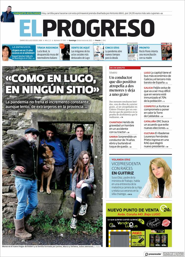 Portada de El Progreso (Spain)