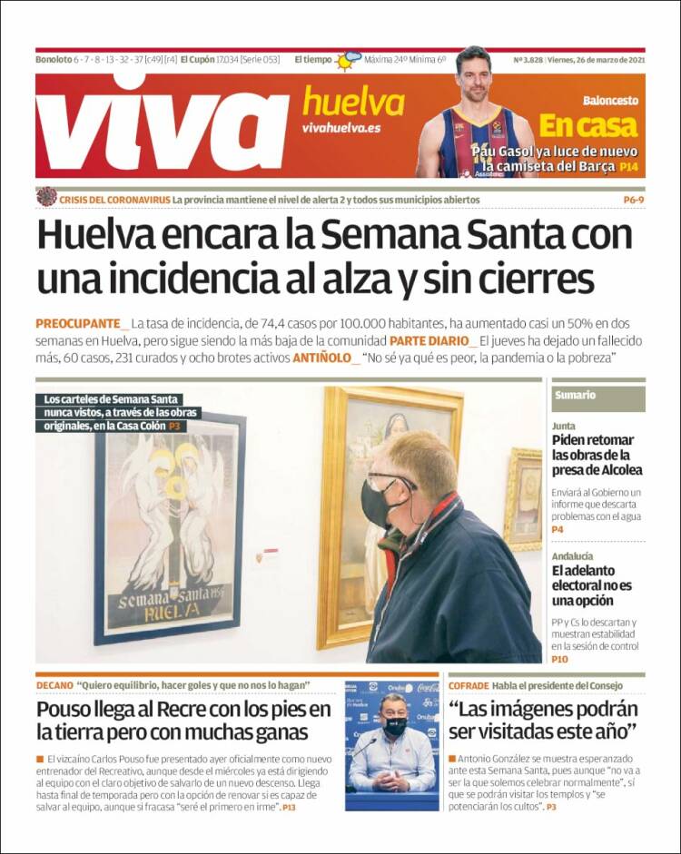 Portada de Viva Huelva (España)