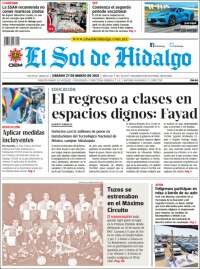 Portada de El Sol de Hidalgo (México)