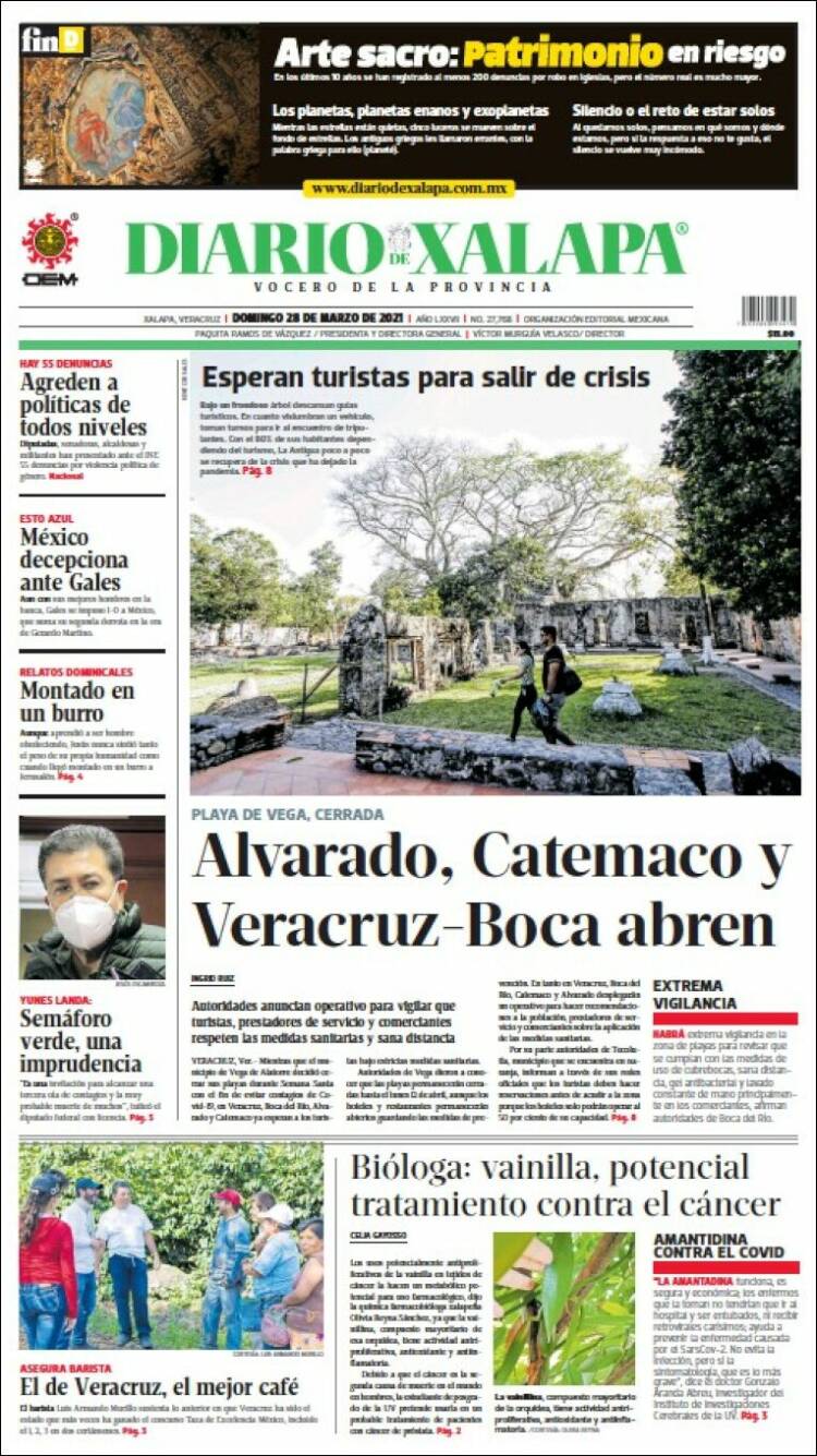 Portada de Diario de Xalapa (México)