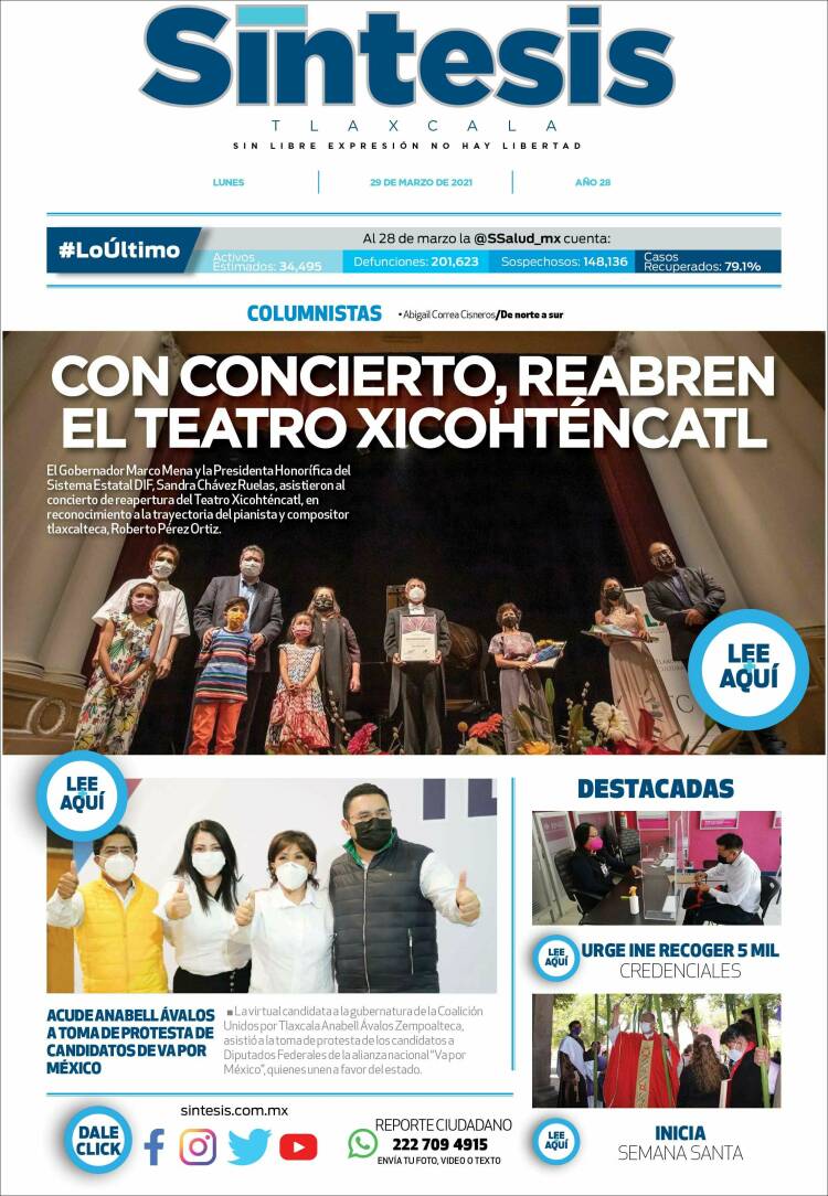 Portada de Síntesis de Tlaxcala (México)