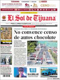 Portada de El Sol de Tijuana (México)