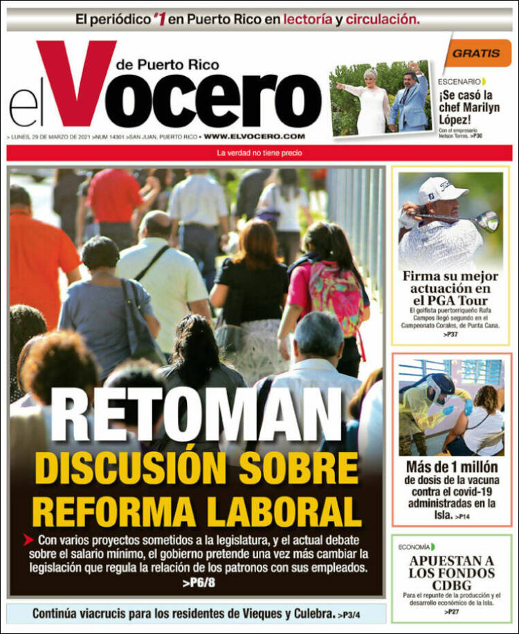 Portada de Vocero (Puerto Rico)