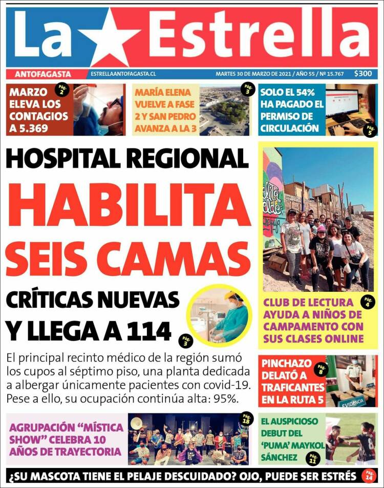 Portada de La Estrella del Norte (Chile)