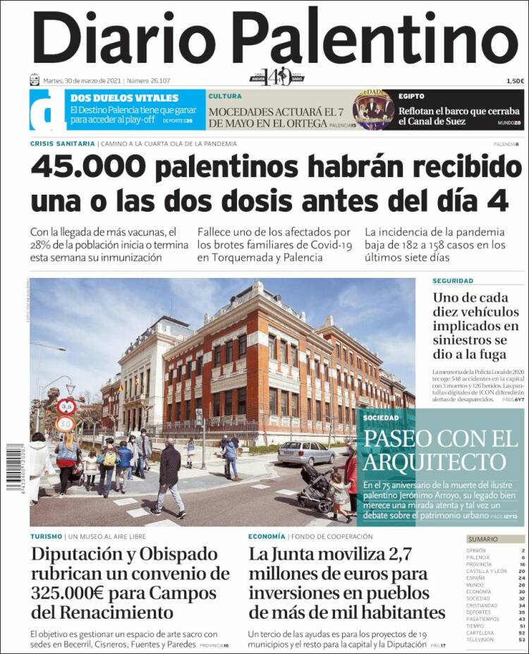 Portada de Diario Palentino (Espa&ntilde;a)