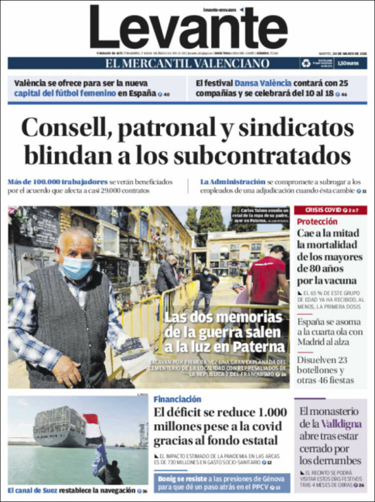 Portada de Levante (Espa&ntilde;a)