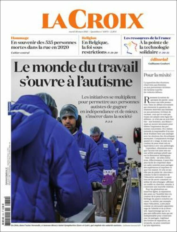 Portada de La Croix (Francia)