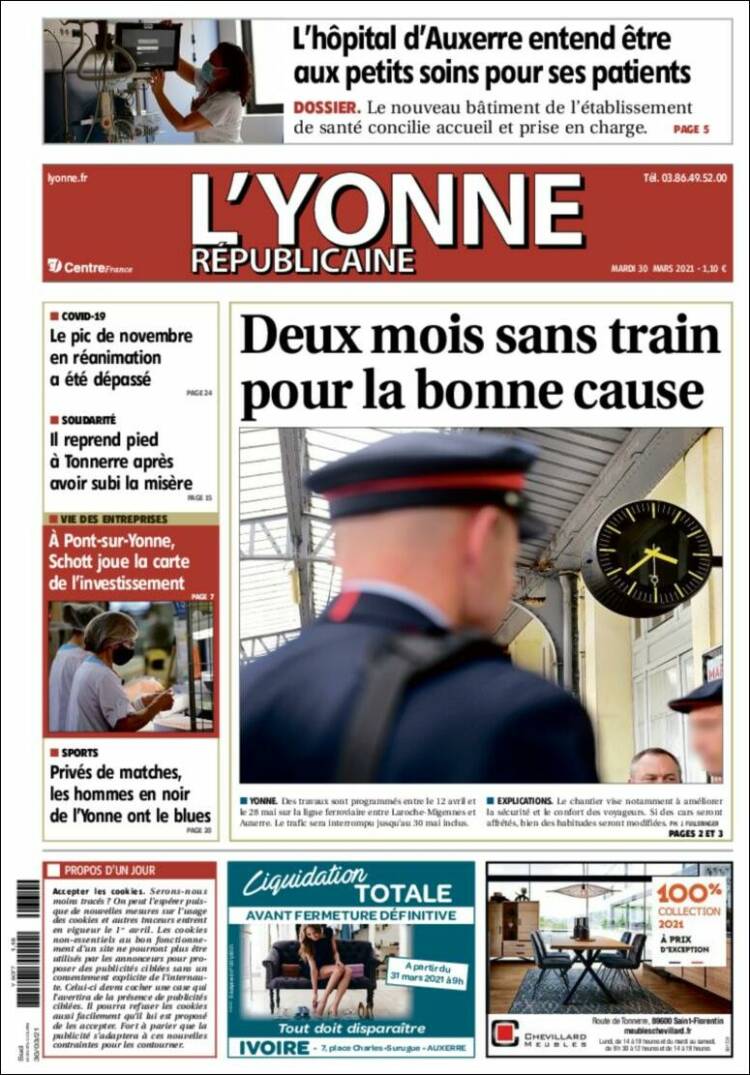 Portada de L'Yonne-Républicaine (Francia)