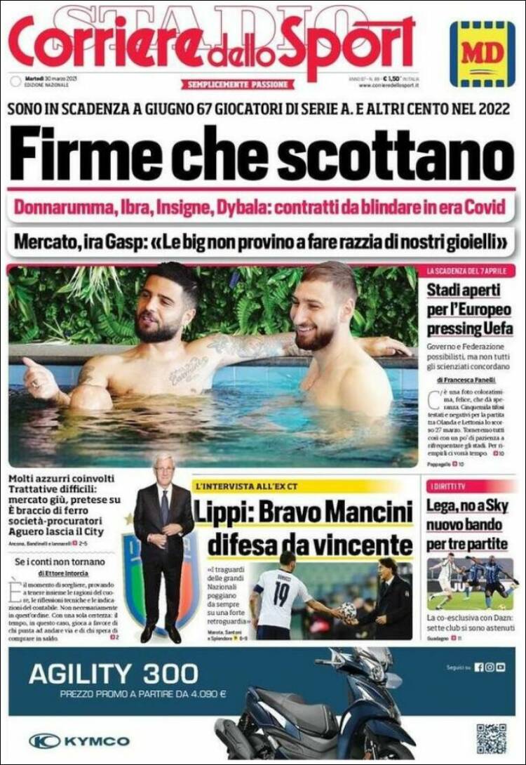 Portada de Corriere dello Sport (Italia)