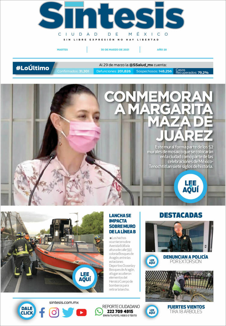 Portada de Síntesis Nacional (México)