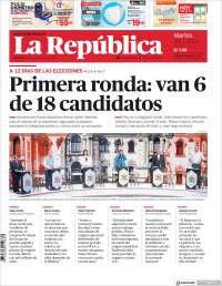 Portada de La Republica (Perú)