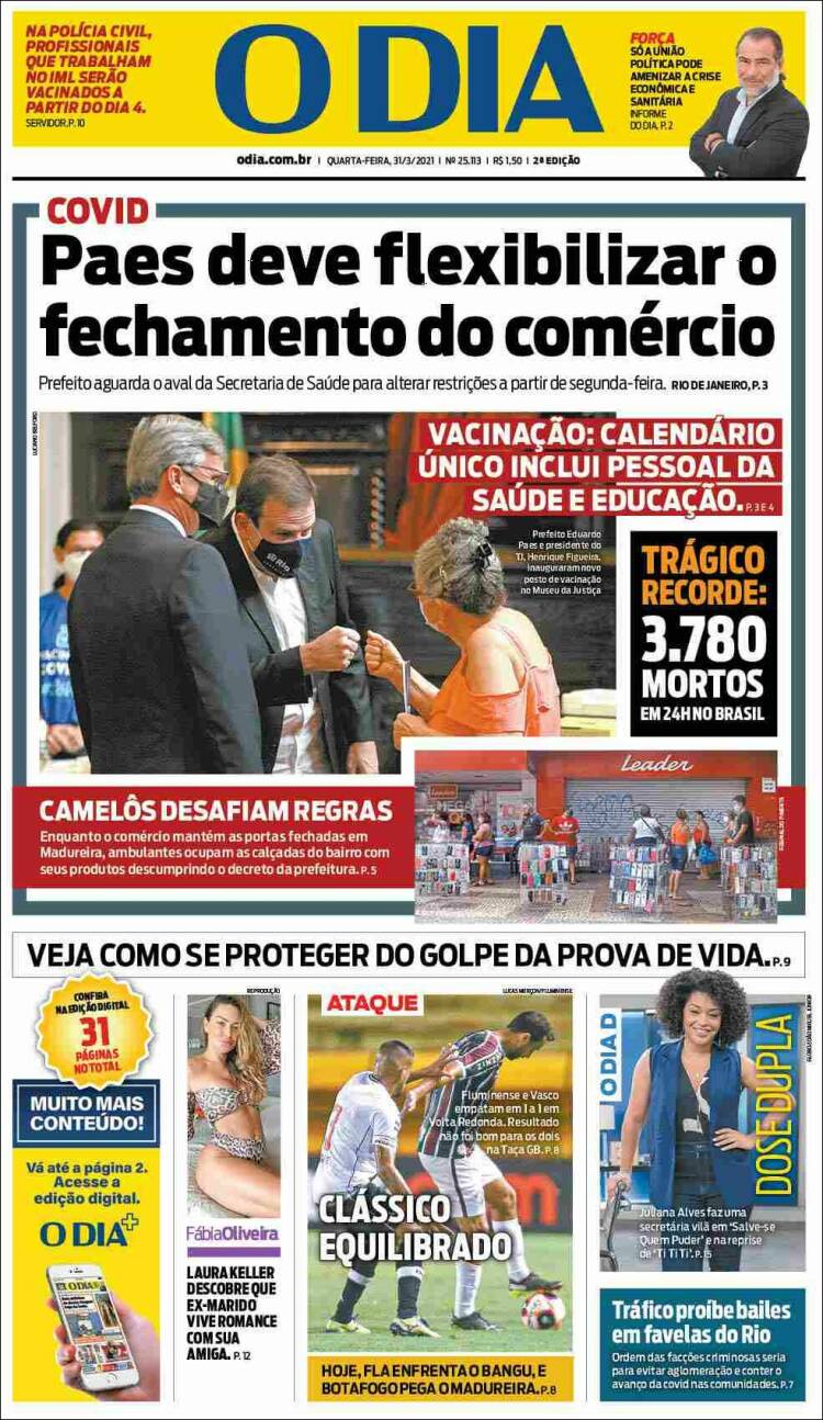 Portada de O Dia (Brasil)
