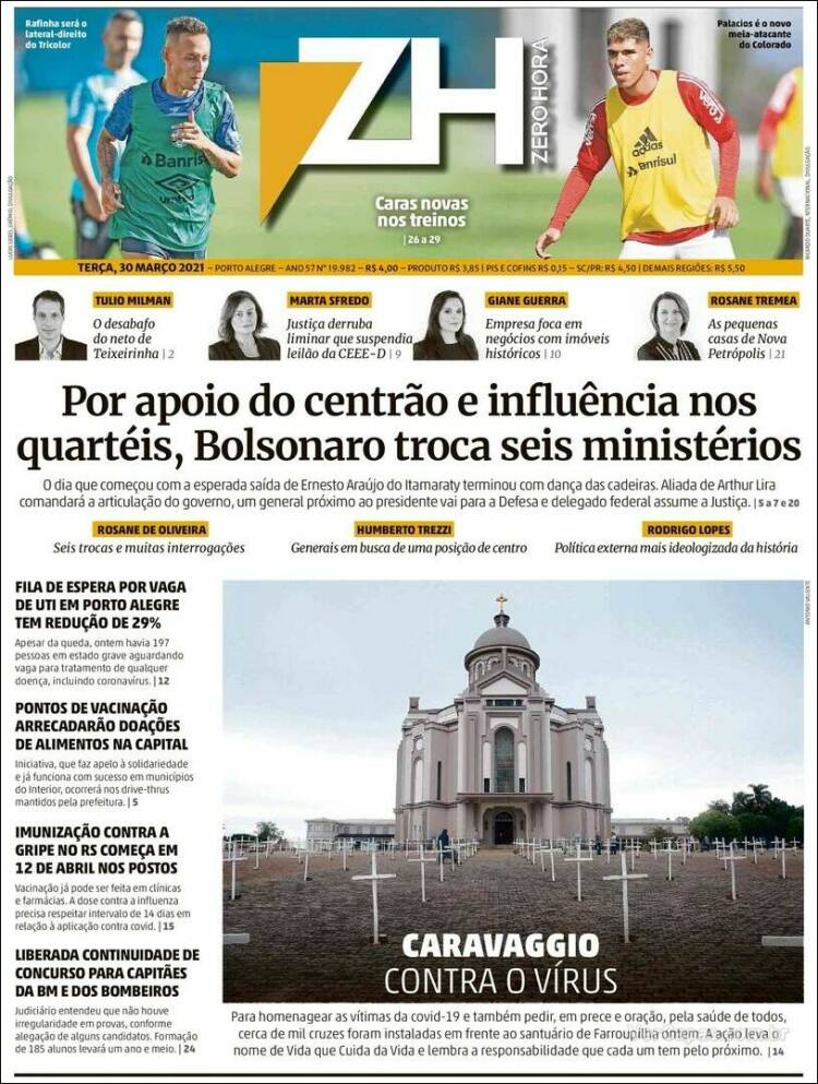 Portada de Zero Hora (Brasil)
