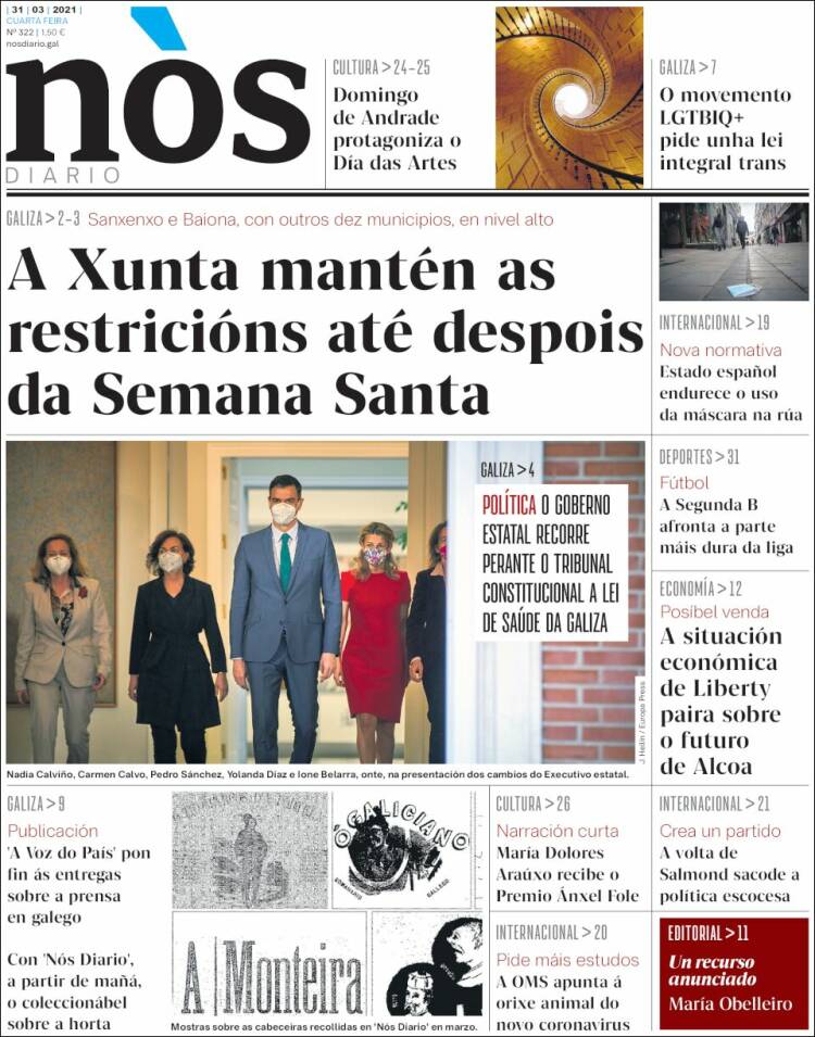 Portada de Nòs Diario (España)