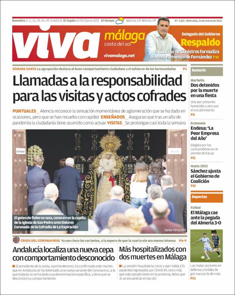 Portada de Viva Málaga (España)