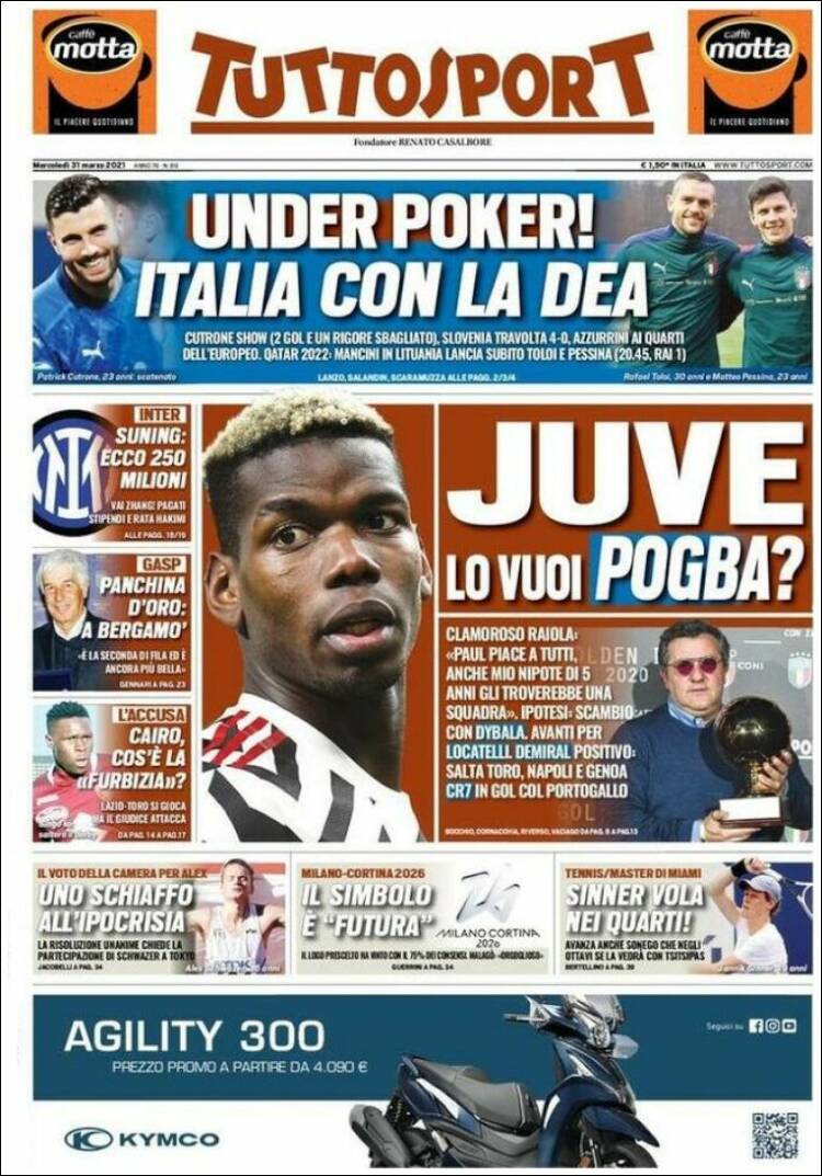 Portada de Tuttosport (Italia)