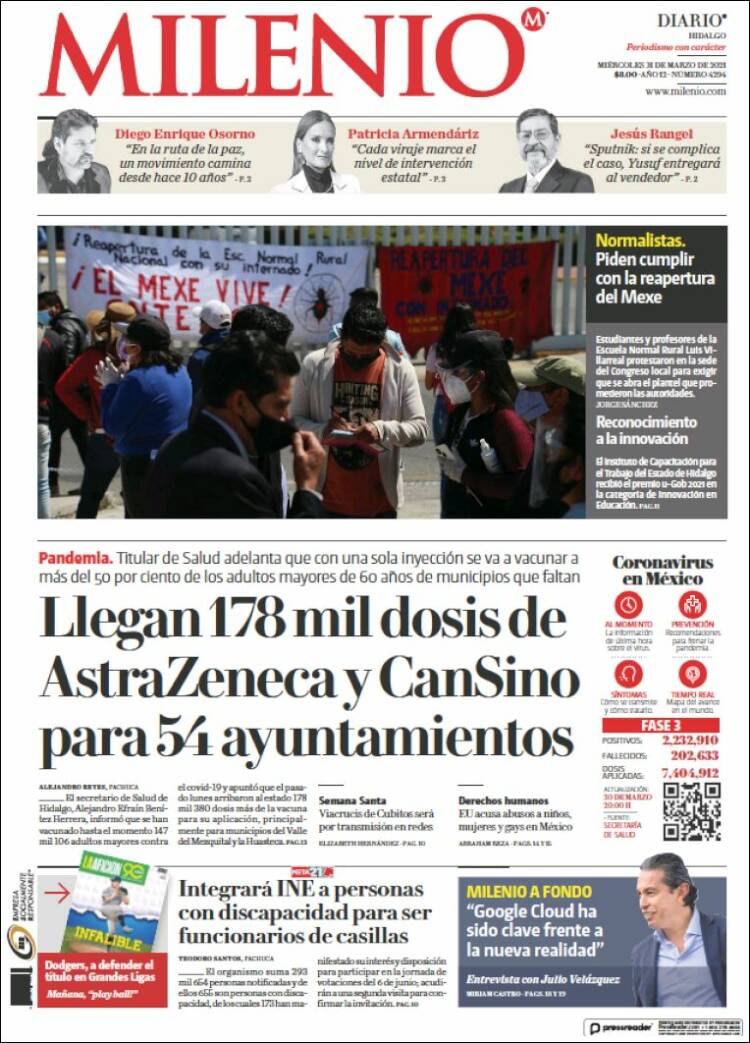 Portada de Milenio de Hidalgo (Mexico)