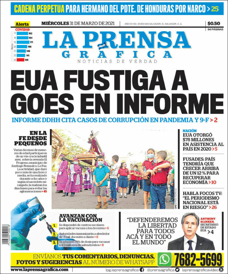 Portada de La Prensa Gráfica (El Salvador)