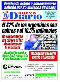 Portada de Nuevo Diario de Salta (Argentina)