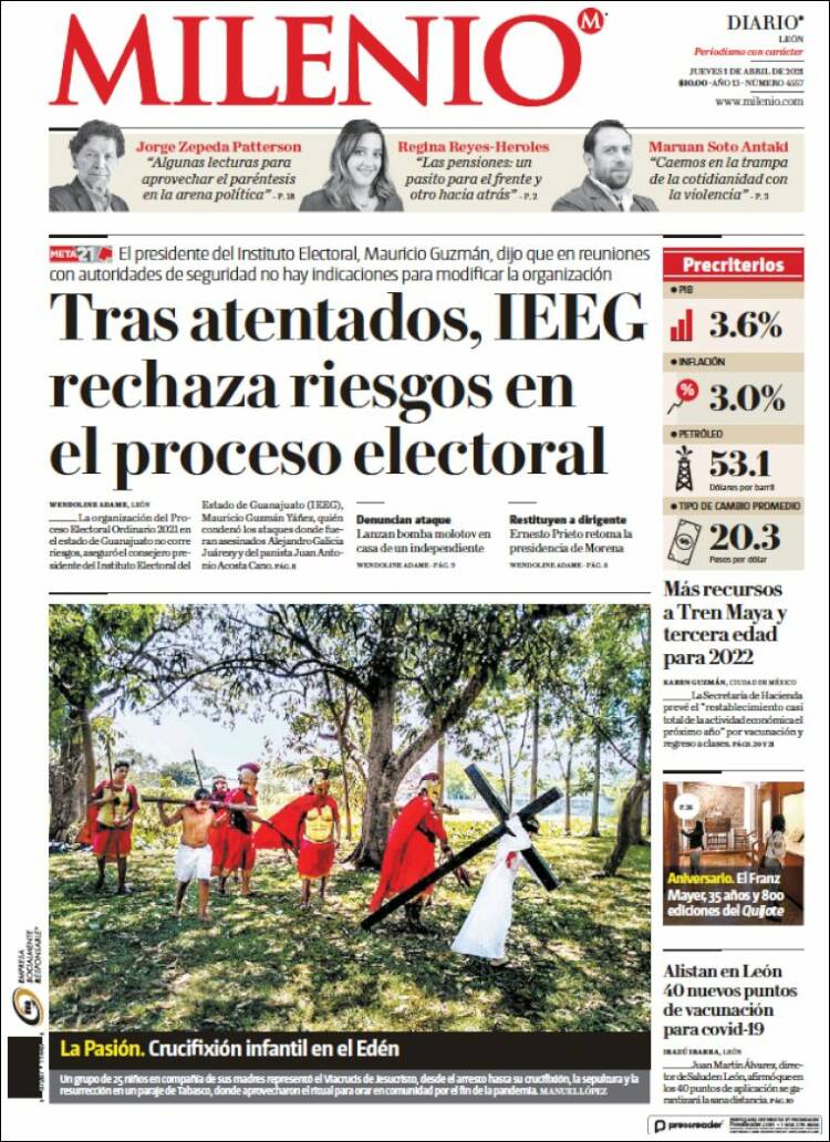 Portada de Milenio de León (México)